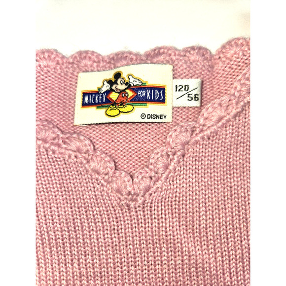 Girls Vintage Minnie Mouse Mickey For Kids Pink‎ Sweater EUC 120/56 - Picture 3 of 11